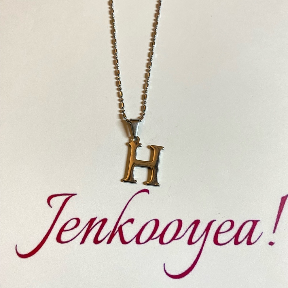 Silver Initial 'H' Necklace